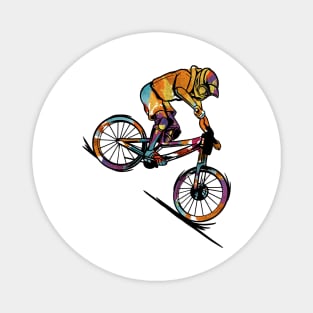 Mountain Bike Silhouette BMX MTB Downhill Gift Idea Magnet